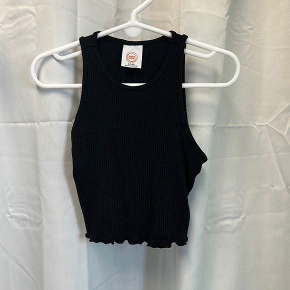 wonder nation Other - Wonder Nation Black Ribbed Cropped Tank Top